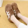 Zapatillas de Entrenamiento Alemanas Retro con Cordones para Mujer 2026 Nuevo Estilo Moda Antigua de Pekín Zapatillas Deportivas Casual Versátiles Zapatos para Mujer con Suela Suave