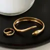 Pulsera Abierta Metálica Brillante con Forma de Serpiente Transfronteriza Europea y Americana, Joyería de Nicho de Alto Gama de Lujo Ligero para Mujer