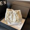 Bolsas de Moda Transfronterizas para Mujer 2026 Nuevo Bolso Tote Acolchado Bordado con Cadena Bolso de Hombro Pequeño Estilo Chanel