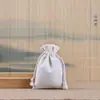 Bolsita Colgante de Lona Nueva Personalizada, Bolsa con Cordón de Tela de Algodón y Lino Estilo Antiguo, Bolsa de Almacenamiento para Joyas, Al por Mayor en Stock