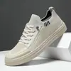 Zapatos sin cordones para hombre, Zapatos planos de verano transpirables de punto volador, Deportivos casuales ligeros de malla tejida de suela suave, Venta al por mayor