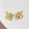 Nuevos Accesorios para Collar Pulsera Colgante Estilo Palacio Retro Francés Ins Forma de Margarita Pequeña Circonita Micro Incrustada DIY