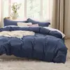 Juego de Funda Nórdica de Tres Piezas Transfronterizo en Color Café con Impresión Digital, Ropa de Cama y Textiles para el Hogar de Comercio Exterior de Amazon