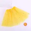 Falda Tutú de Malla de Tres Capas Falda de Velos de Tres Capas Falda de Puntos Ondulados Falda Corta Roja Ropa para Niños Puntos de Estrella