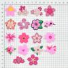 Nueva serie Sakura de zapatos con flores, hebillas decorativas de PVC, goma suave, accesorios decorativos personalizados, adornos para zapatos.