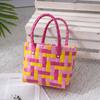Saco Plástico Tecido Atacado Bolsa de Praia Saco Semi-acabado para Legumes Bolsa de Material Colorido Presente de Acompanhamento Sacola Plástica
