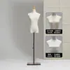 Tienda de Ropa Modelo Femenino Estante Vestido de Novia Ventana Maniquí Falso Modelo Femenino de Medio Cuerpo Accesorios Soporte de Exhibición Cuerpo Completo