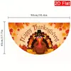 Bandera de Media Luna Feliz Otoño Día de Acción de Gracias 45*90cm Bandera Decorativa Colgante para Valla de Jardín Exterior de Otoño