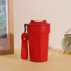 Taza octogonal con asa, termo para café de acero inoxidable 316, taza de oficina portátil, personalizable con impresión de logo