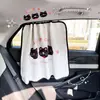 Cortina de Tela para Parasol de Coche con Gato de Dibujos Animados Blue Rain, Protección Solar y Aislamiento Térmico, Cortina Lateral de Coche, Cortina Parasol para Bebé