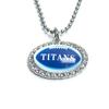 Collar con colgante de gema de tiempo de diamante ovalado de la NFL Fútbol Americano 32 Equipos Green Bay Panthers Collar con nombre del equipo