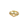 Novo anel de coroa de diamante brilhante estilo chinês para mulheres, design moderno, anel de dedo indicador de luxo leve, estilo elegante e minimalista, anel de cauda