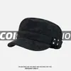 Sombrero ecuestre vintage de gamuza estilo coreano para mujer, primavera y otoño, versátil y elegante, con remaches, sombrero de copa plana, gorra de béisbol a la moda