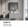 Armário de Banheiro Inteligente Moderno Minimalista em Aço Inoxidável com Estrutura em Alumínio em Favo de Mel e Lavatório Integrado em Cerâmica