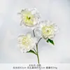 Ramo falso de simulación de color blanco terminado con flores de seda artificial para boda, fila de flores de plástico, arreglo de boda de alta calidad