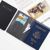Estoque transfronteiriço Selado com Borda de Óleo Dourado passaporte Porta-passaporte Etiqueta de bagagem terno Bolsa Porta-passaporte com Múltiplos Cartões