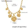 Acero Inoxidable Piedra Natural Borla Corona Corazón Estampado Cerámico DIY Multi-Accesorio Colgante Collar Aretes Set para Mujeres