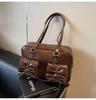 Bolsa Tote de Grande Capacidade Moda Transfronteiriça para Mulheres Inverno 2026 Nova Bolsa de Ombro com Múltiplos Bolsos Bolsa Feminina de Alta Qualidade com Duas Alças