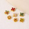 Antiguas cuentas de trébol de cuatro hojas huecas de oro tonto pulsera de tesoro múltiple material diy pulsera de estilo nacional collar accesorios con cuentas
