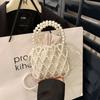 Bolso de Mano Infantil de Perlas Huecas Francesas para Mujer 2024 Nuevo Bolso de Accesorios Chinos para Niñas Elegante Bolso Bandolera