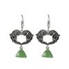 Pendientes de estilo étnico vintage de imitación de jade hetiano, orquídea magnolia Xiangyun, estilo antiguo, nuevos pendientes de moda de lujo ligeros de estilo chino.