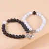 Moda Europea y Americana Pulsera Magnética Diseño Sencillo de Pareja Pulsera Magnética de Pino Blanco