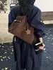 Bolso Tote Melanoid para Viajar para Mujer 2026 Nuevo Otoño Retro Gamuza Felpa Bolso de Hombro Único Gran Capacidad Bolso de Axila