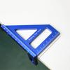 Regla de 45 grados Regla de 90 grados Regla de Marcado para Carpintería Escala de Aleación de Aluminio Regla de Ángulo Recto para Carpintería Regla Triangular Herramientas de Carpintería