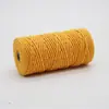 Amazon transfronterizo cuerda de hilo de algodón con núcleo de color de 3 mm bolsa hecha a mano hilo trenzado ropa textil para el hogar cuerda fina de hilo de algodón