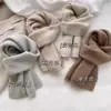 Estilo Ins Versión Coreana Bufanda Romántica de Color Puro Mostrando Blanco Suave Tejida Cálida Versátil Bufanda para Pareja Estudiante