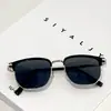 Óculos de Sol Coloridos Retro Ultra-Leves com Linha da Sobrancelha e Armação Grande, Óculos Tendência Cool Unissex, Óculos de Sol Anti-UV para o Dia a Dia