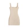 En Stock 2025 Nuevo Estilo Verano Vestido Ajustado Tipo Chaleco Slim de Cuello Cuadrado para Mujer con Cintura y Sexy Falda Corta Ceñida a las Caderas