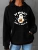 Otoño e Invierno Nuevo Sudadera de Mujer con Capucha de Manga Larga con Bolsillo Canguro Waffle Estampada para Halloween Talla Europea Transfronteriza Europea