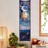 Tapiz Largo Comercio Exterior Sol y Luna Flor Fondo Pintado Tela Colgante Decoración Habitación Dormitorio Arte Estético Tela Colgante Tapiz