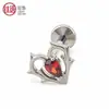 Stud Corazón de Espina de Aleación de Titanio F136 con Zirconia 5A Cabezal de Repuesto Stud para Labio Stud para Cartílago Auricular Joyería para Perforación