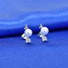 Qiaolanxuan Aguja de Plata de Ley 925 Producto Nuevo Un Flechazo en el Corazón Pendientes de Perla Zirconia Diamante Brillante Estilo Coreano Joyería para Mujer Venta al por Mayor