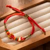 Pulsera de Cuerda de Colores del Festival del Bote del Dragón Bolsa de la Suerte Tejida a Mano Cuerda para la Transferencia del Año de Vida Pulsera de Cuerda Roja de la Suerte
