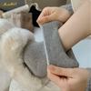 Meias Femininas de Inverno Espessadas Quentes de Algodão Meia de Comprimento Médio Cor Sólida Meias Femininas Meias para Chão de Casa meias atoalhadas meias de Zhuji