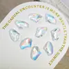 Moderna Nueva Decoración de Uñas Sal Marina Cristalina Pedrería Transparente Fondo Irregular Puntiagudo Aurora Iridiscente Corazón Torcido Decoraciones para Uñas