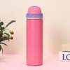 Nueva Taza Térmica Portátil Creativa de Doble Pared Acero Inoxidable 316 Botella de Agua Deportiva Taza de Agua Portátil para Exteriores con Popote
