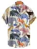 Camisas Hawaianas Nuevas de Verano Transfronterizas para Hombres y Mujeres Camisas de Manga Corta Estampadas Hip-hop Street