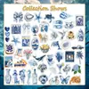 50 Pegatinas de Acuarela Azul Hermosas Transfronterizas para DIY Cuaderno Polaroid Maleta Manual de Pegatinas Autoadhesivas