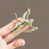 Broche Abanico Flor Peonía Perla Elegante Antiguo Mujer Guofeng Retro Flor Ramillete Accesorios Traje Pin de Alta Gama