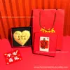 Oro Puro 999 Creativo 520 Qixi Exquisita Moneda de Oro en Forma de Corazón Set de Regalo Decoración del Día de San Valentín Personalizado Venta al por Mayor