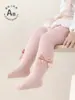 Medias Dulces para Niñas Más Vendidas de Amazon para Primavera y Otoño Leggings con Moño para Bebé Medias de Punto Transpirables