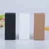 En stock caja de embalaje para botella de aceite esencial de 10 a 100 ml caja blanca pequeña para cosméticos caja de papel kraft se puede imprimir logo