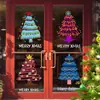 Decoração de Natal Transfronteiriça 2027 Adesivos para Porta de Vidro Arranjo de Cena Adesivos para Janela Adesivos para Vitrine Adesivos Eletrostáticos para Árvore de Natal