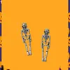 1 Par Pendientes de Calavera Hombre Calavera Pendientes Gótico Celebración de Halloween Día de Muertos Temperamento Estilo Oscuro