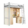 Venta al por mayor de fábrica, nuevo, hierro, madera maciza, litera, cama para dormitorio de estudiante escolar, cama para apartamento de empleado, personalización