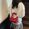 Bolso bandolera de moda nicho simple con lazo plisado para mujer 2025 Verano Nuevo bandolera simple tipo dumpling